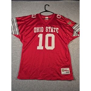 Vintage Wilson #10 Ohio State print men's college football jersey size L (46)